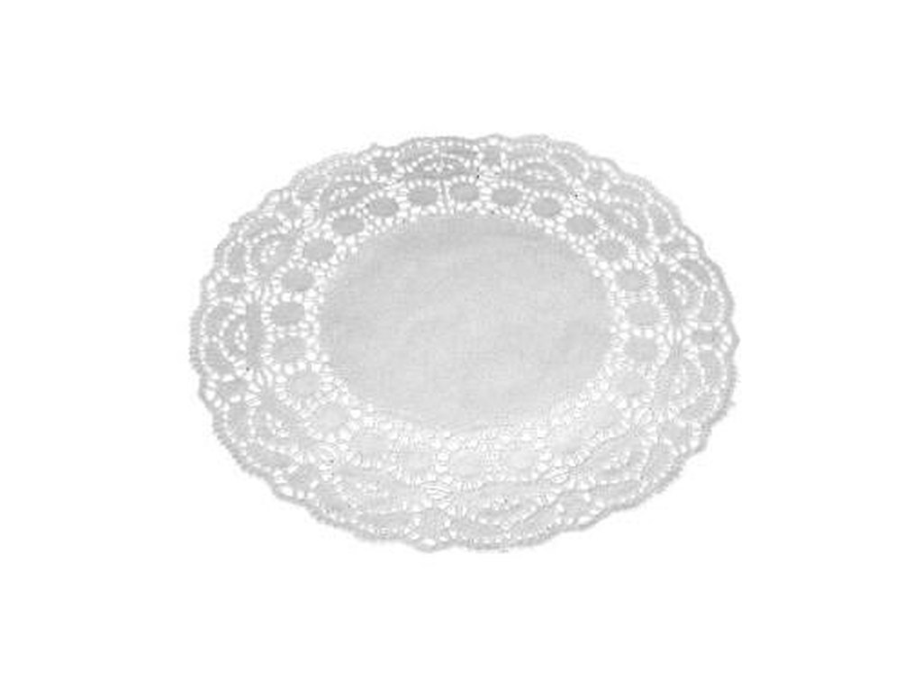 Kagepapir Ø24 cm Rund Udstanset Hvid