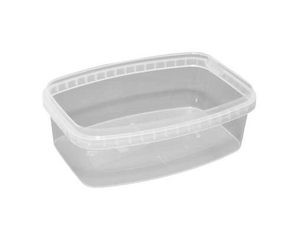 Bøtte 1250 ml 140x200x68 mm PP klar