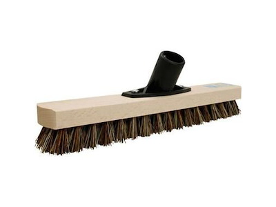 Gulvskrubbe 30.5 cm Stiv med Socket Union børstehår Træ