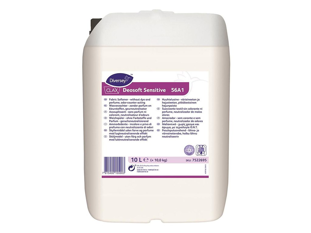 Tøjvask Skyllemiddel Clax Deosoft Sensitive G uden Farve/Parfume 10 ltr