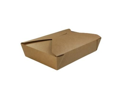 Kinaæske 1400 ml 215x155x50 Pap PE belægning Brun