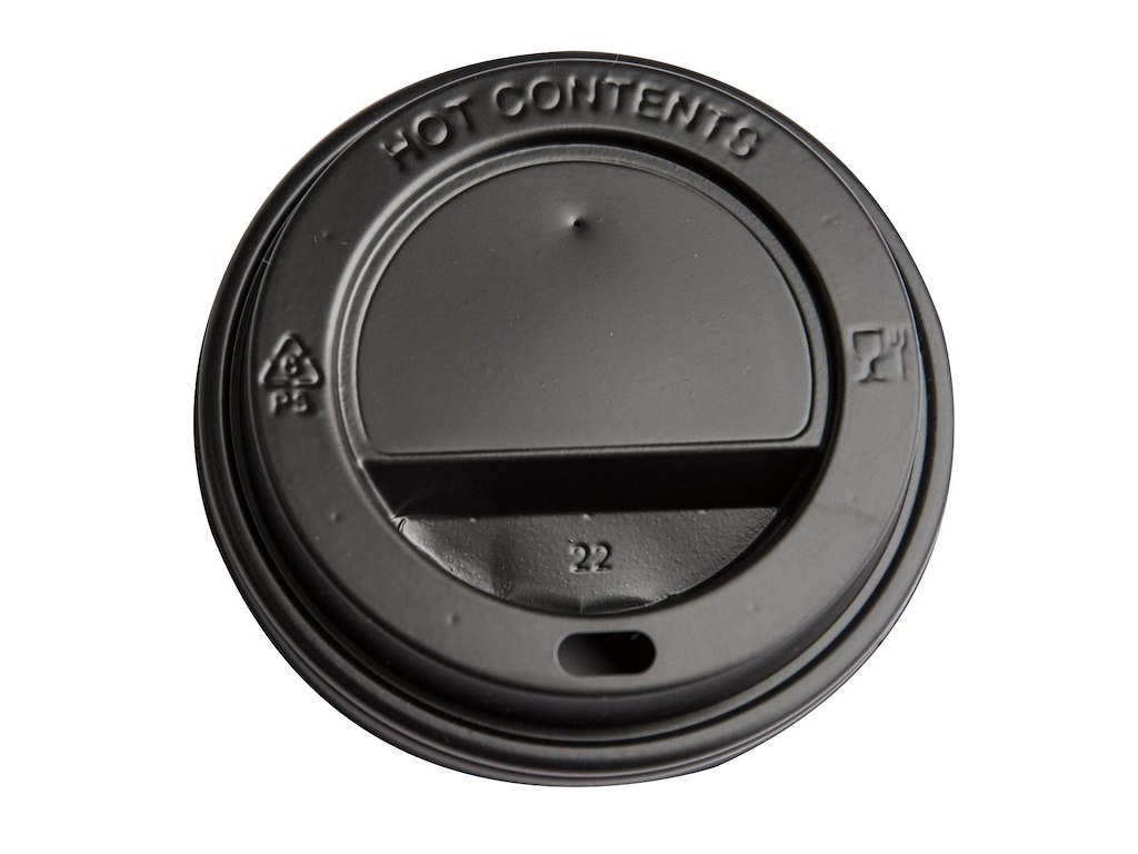Drikkelåg Plast Ø90xH20mm Til Kaffebæger Sort Catersource