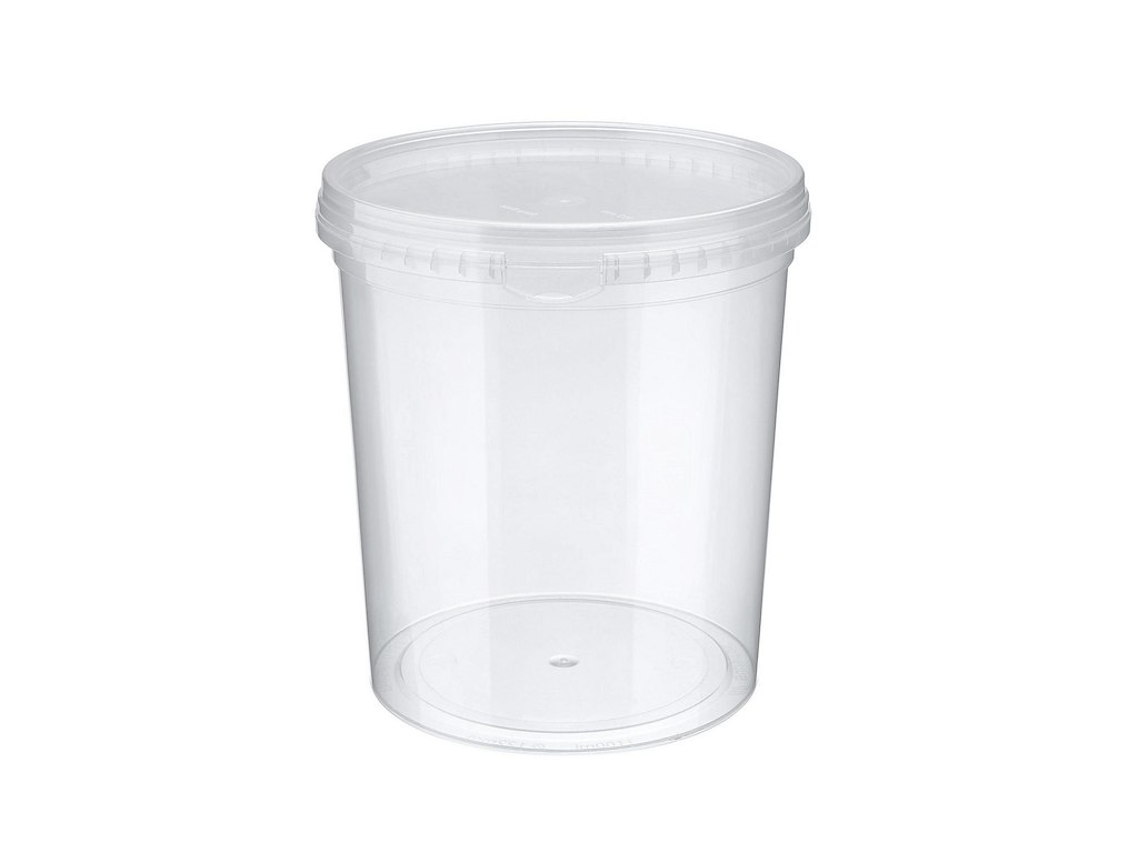 Bøtte 1100ml Ø122x133mm PP 24 stk/ps Klar