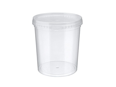 Bøtte 1100ml Ø122x133mm PP 24 stk/ps Klar