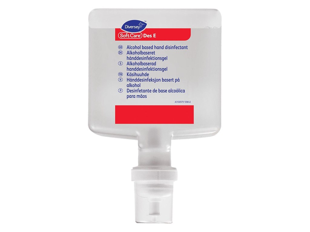 Hånddesinfektion Gel Soft Care Des E 1.3ltr med Ethanol uden Parfume til disp.