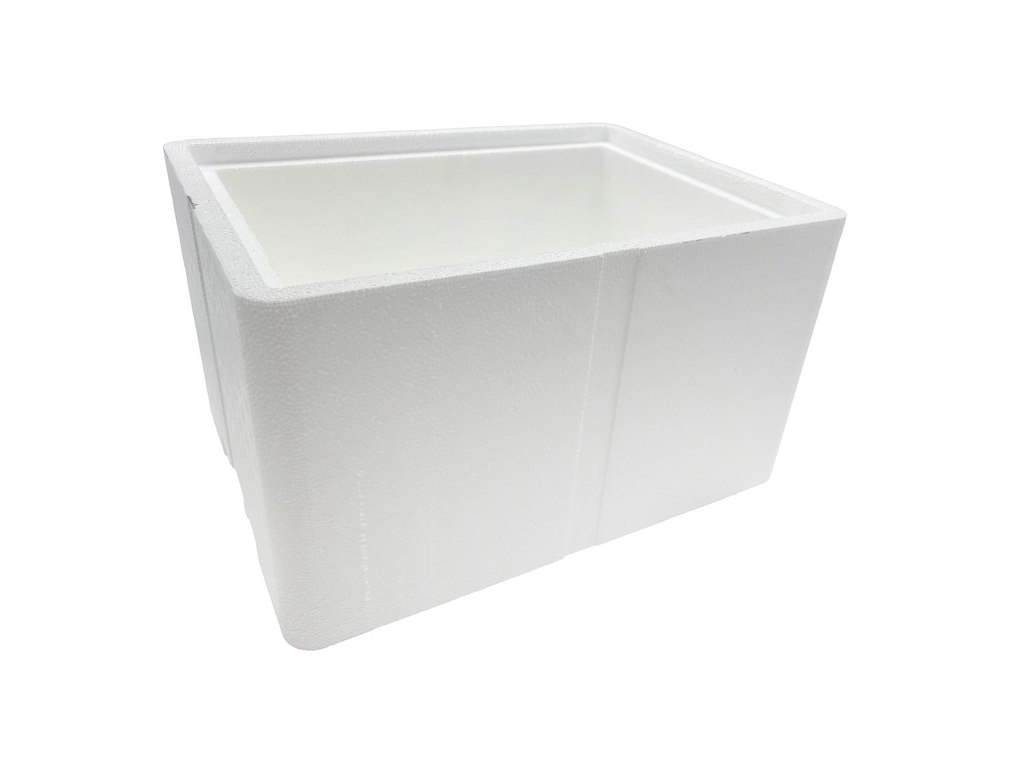 Termokasse 40x30x23 cm EPS Sunpack uden Låg Hvid