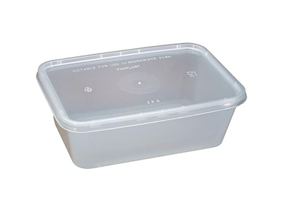 Plastbakke 750 ml 120x175x58 mm Klar Nudelbakke til Microovn med Låg