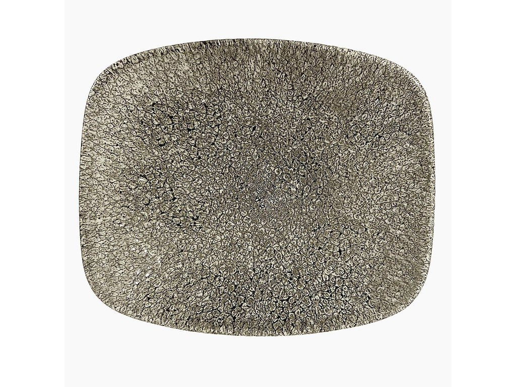 Serveringsfad Raku 15.4x12.6 cm Porcelæn Sort