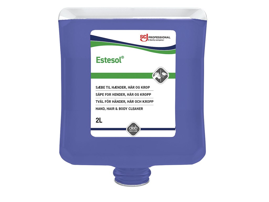 Cremesæbe Estesol Lotion Ecolabel med parfume til dispenser 2 ltr blå