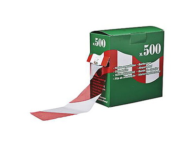 Afmærkningsbånd 500 m PE Rød/Hvid