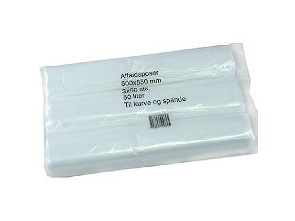 Spandepose 50ltr B600xL850mm 17my LDPE Klar