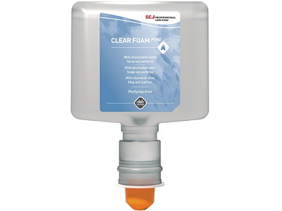 Skumsæbe Clear FOAM Pure Ecolabel uden Farve/Parfume Touchfree 1.2 ltr