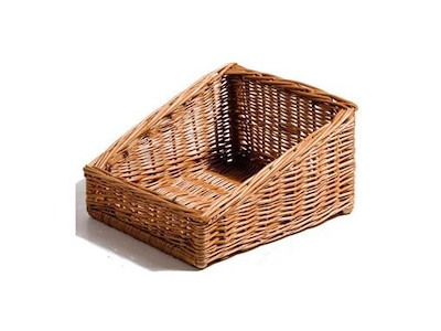 Brødkurv 30x35x19/9 cm Håndlavet flet Brun