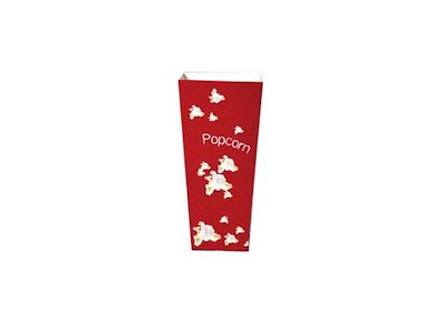 Popcornbæger 1.0 ltr 35 oz 195 mm Rød med hvide popcorn