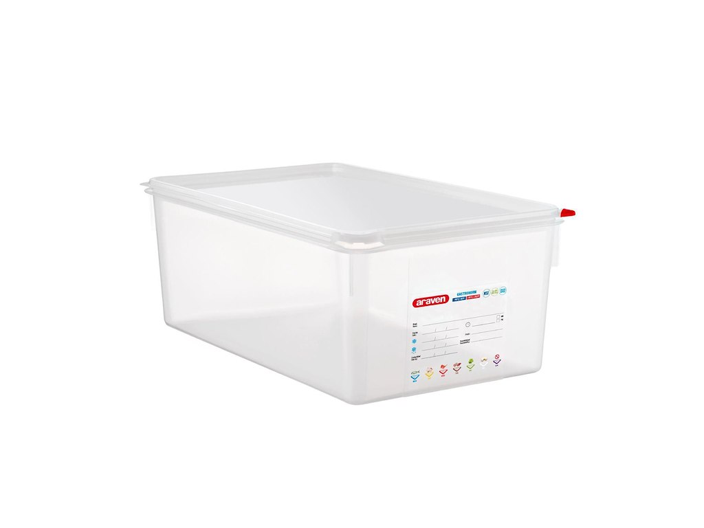 Beholder Araven lufttæt L53xB32.5xH20cm 1/1GN 27.5ltr polypropylen låg klar