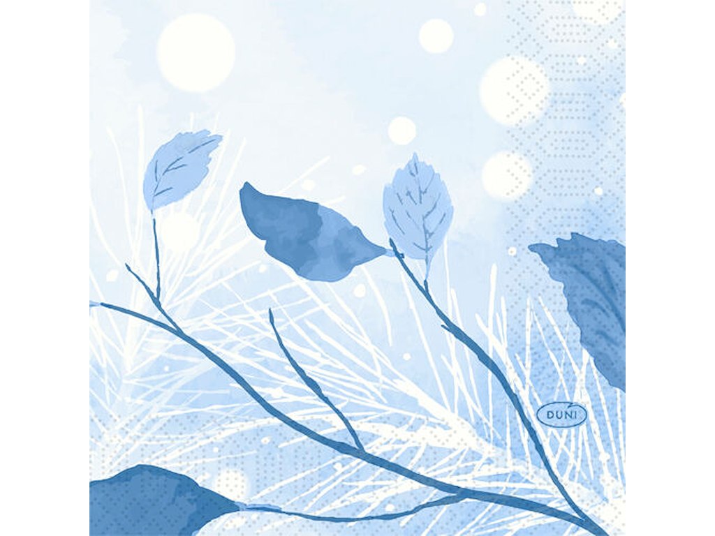 Serviet Duni 24x24cm 3-lags 1/4-fold Frosted Winter