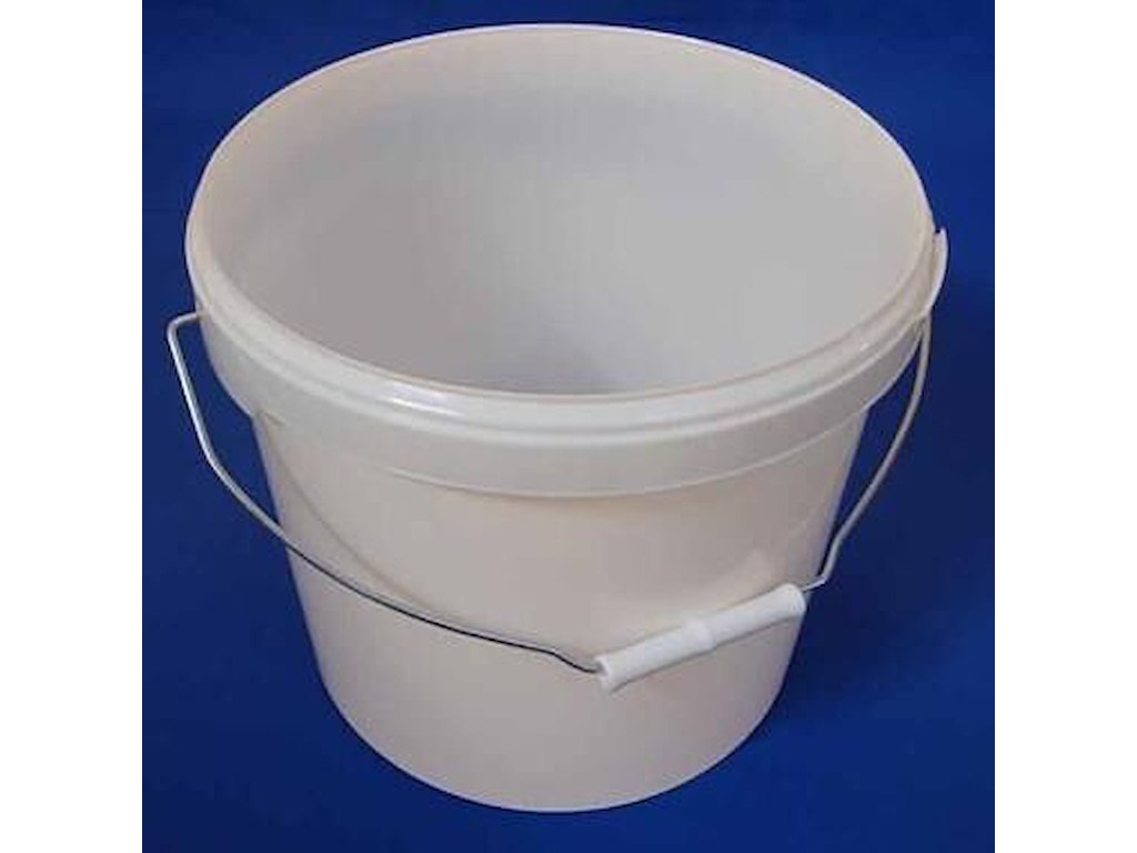 Spand 11.2 Ltr rund Ø29.1x22.1 cm med metal hank PP Hvid