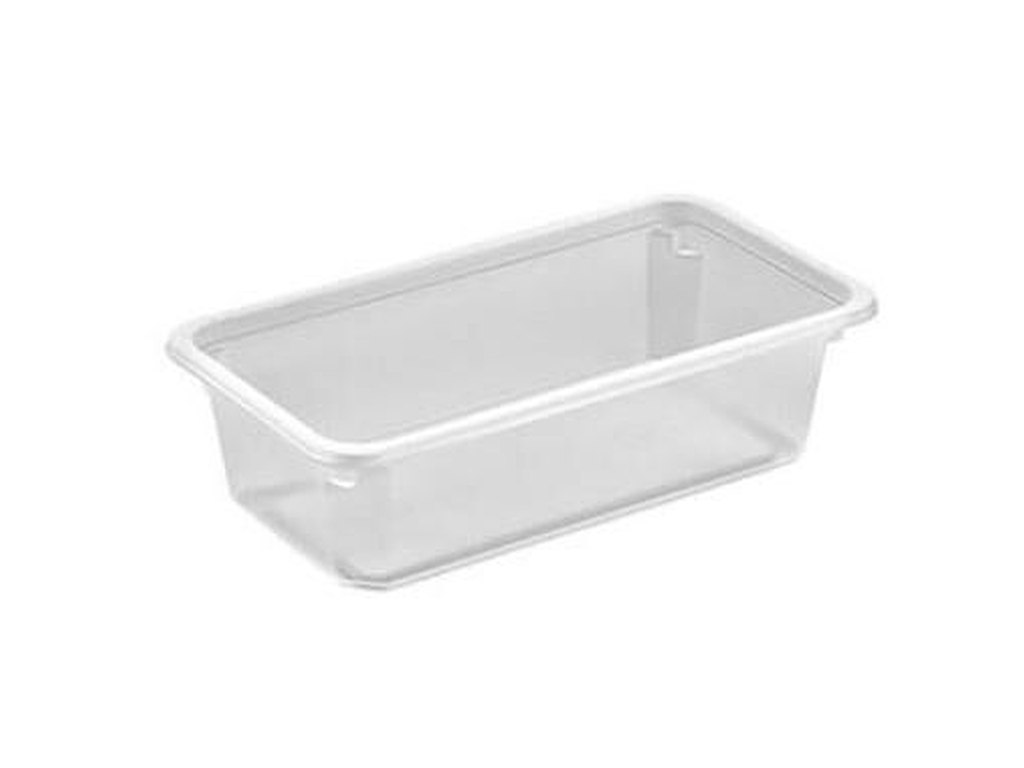 Plastbakke Kageboks K2182-1F 1-rum 640 ml 180x100x50 mm RPET Klar