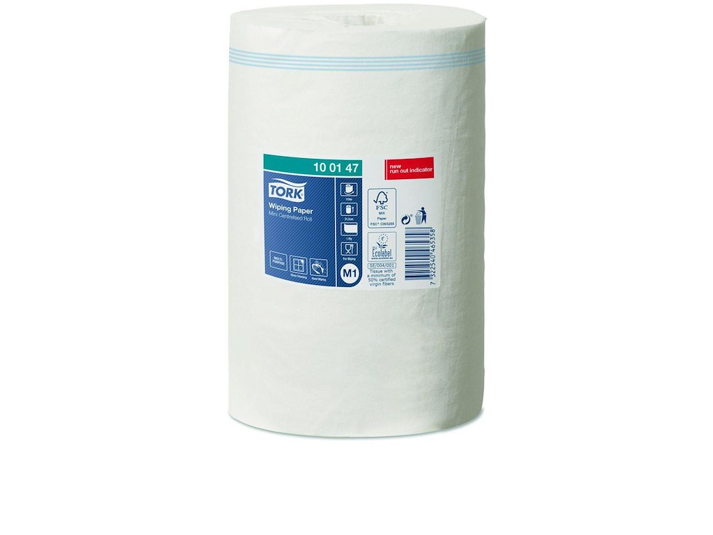 Håndklæderulle Tork Standard M1 Mini 1-lag 110m Hvid