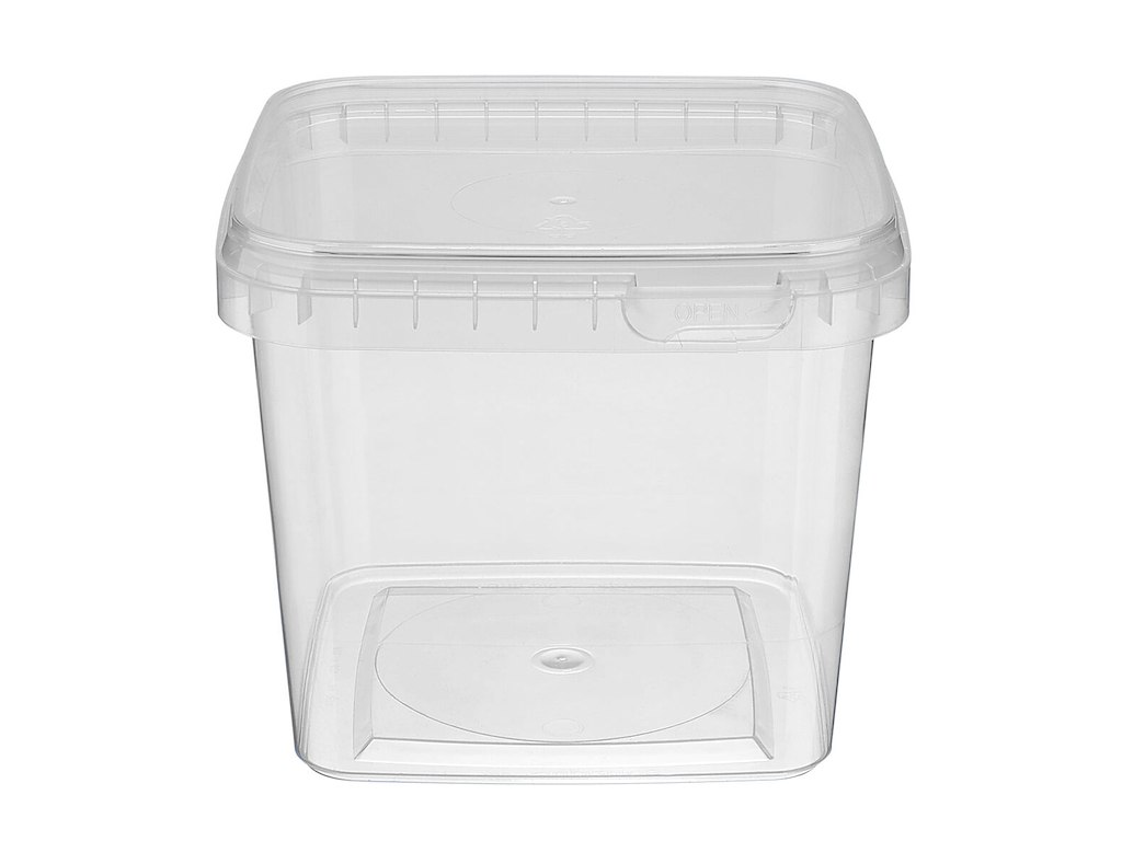 Bøtte 1150ml L129xB129xH108mm PP 24 stk/ps Klar