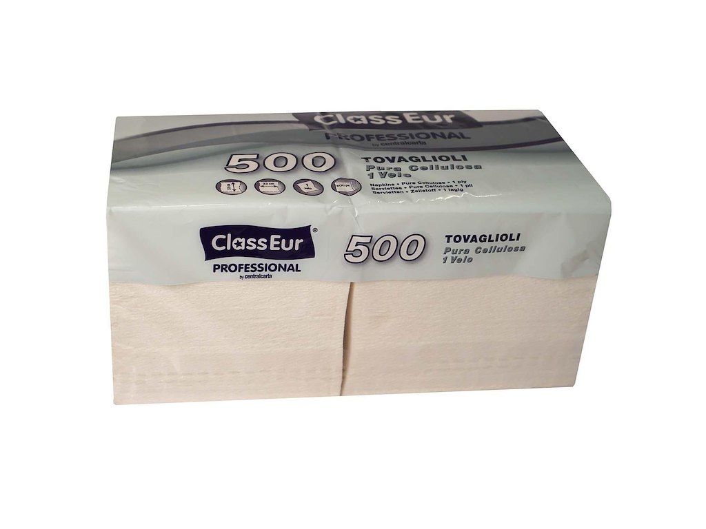 Serviet ClassEur Professional hvid 1/4 fold 33x33cm 1 lag