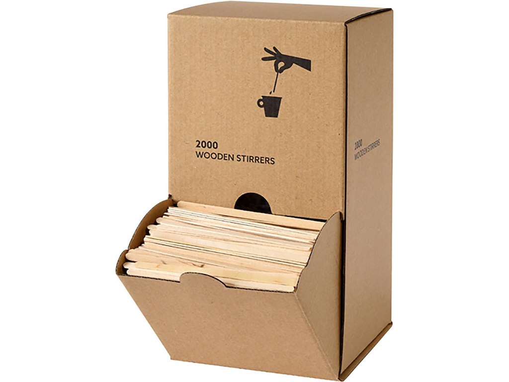 Rørepind i dispenser L110xB5xH1mm træ natur