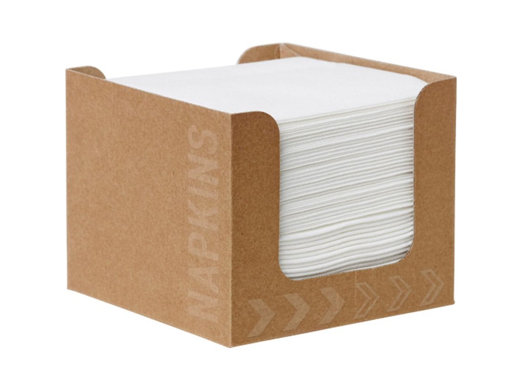 Serviet DuniSoft Airlaid 20x20cm i Pap-dispenser Lille Hvid