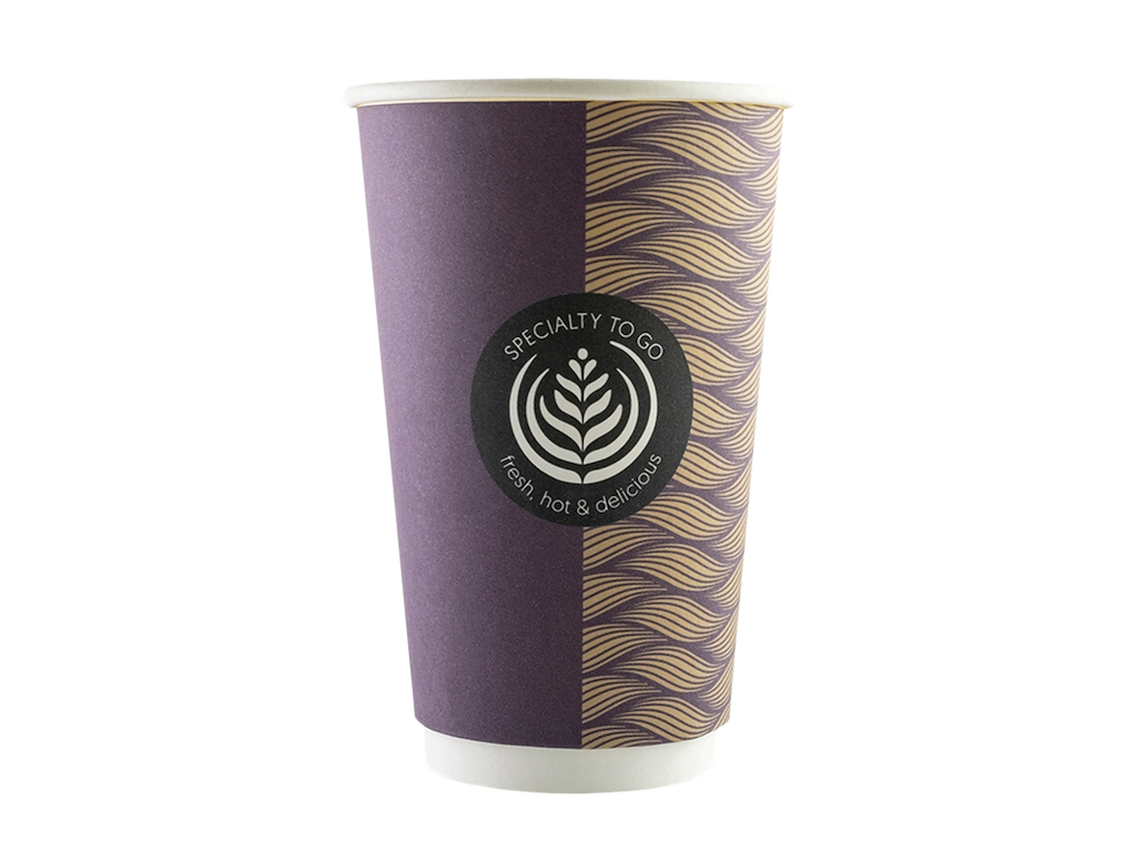Kaffebæger 45cl Ø90xH135mm 6oz Pap/PE Svanemærket Double Wall