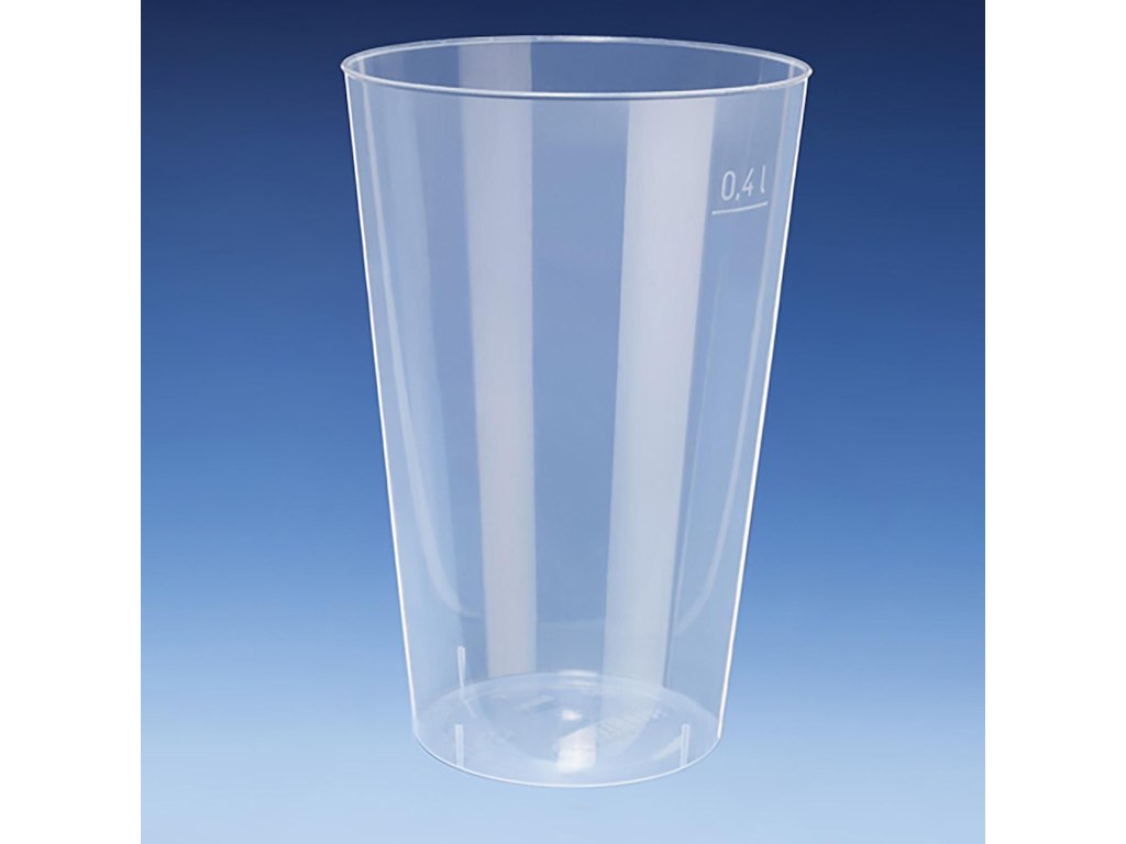 Plastbæger 40 cl Ø85 mm H128 mm flergangs PP semi transparent
