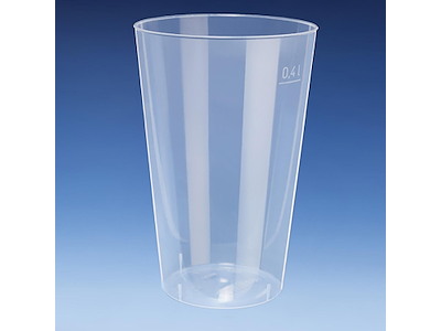 Plastbæger 40 cl Ø85 mm H128 mm flergangs PP semi transparent