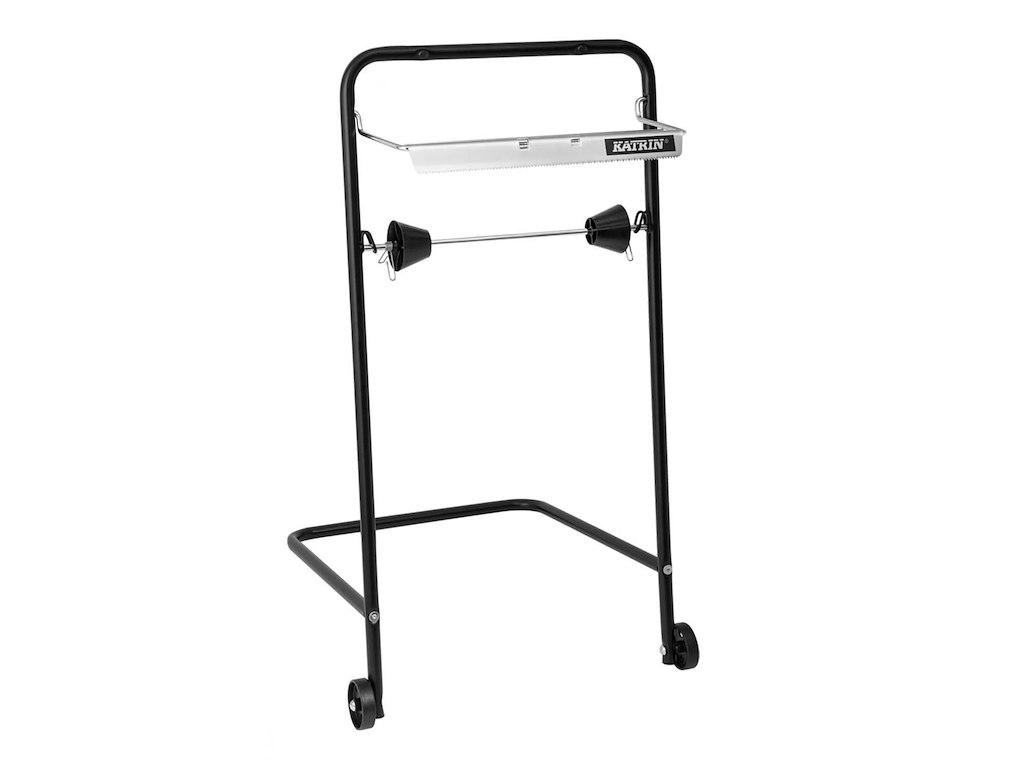 Dispenser Aftørringsrulle Katrin Black Line Gulvstativ rulle op til 40 cm