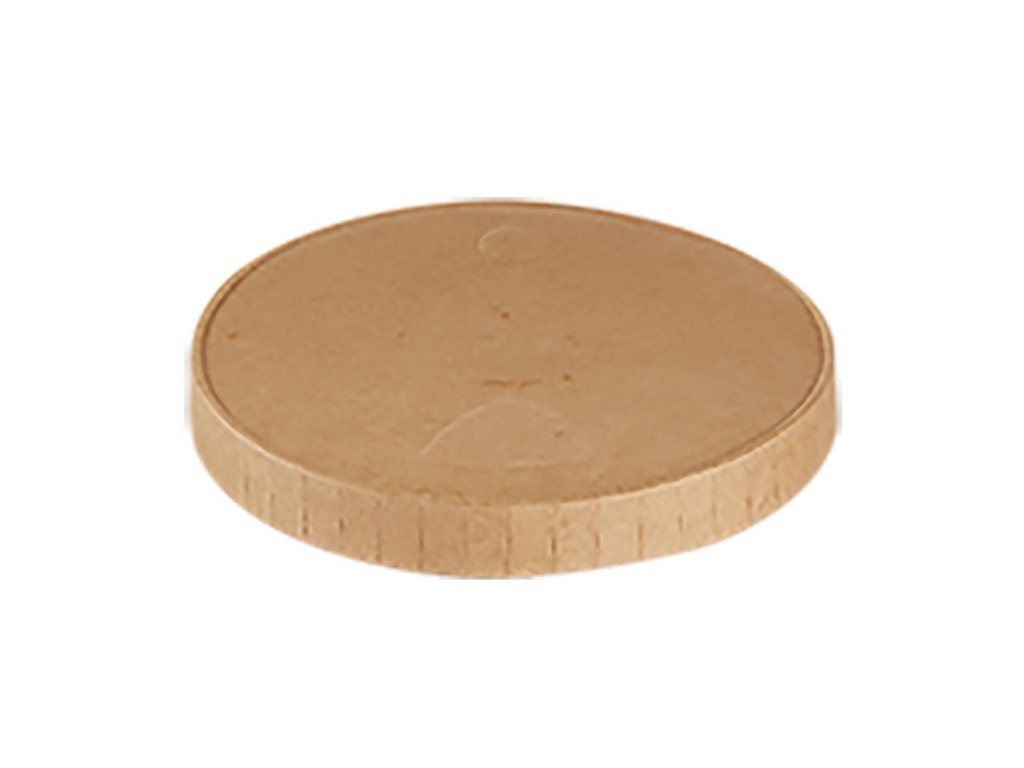 Paplåg Ø 44 mm til dressingbæger kraft pap/PE Brun