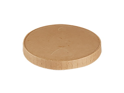 Paplåg Ø 44 mm til dressingbæger kraft pap/PE Brun
