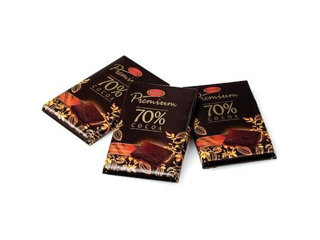 Chokolade Premium Dark 70% 10 gr 120 stk
