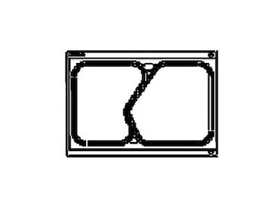 Kassette t/1/4 GN 2-rum Bakke 855037 passer til TP11/DF20