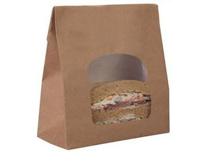 Klodsbundspose 155x72x220 mm 70gr+PP med OPP/Rude Brun