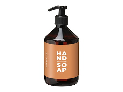 Håndsæbe Flydende Papaya 500ml Med Parfume/Pumpe Uden Parabener