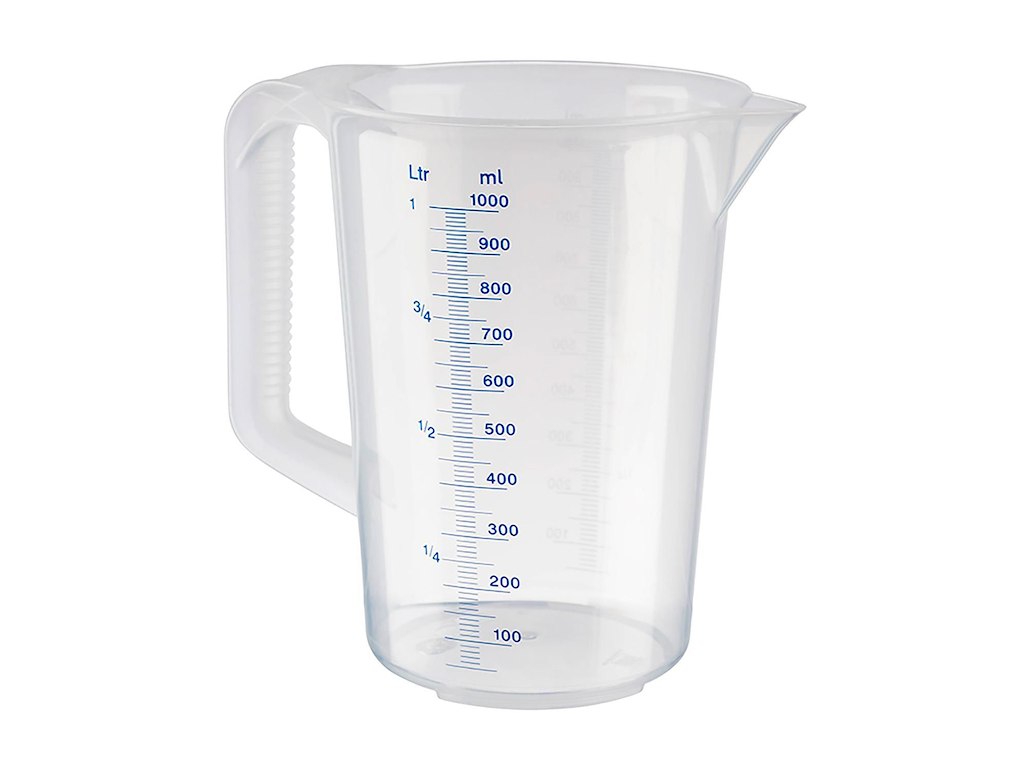 Målekande 1 liter med hank Ø120xH165 mm Polypropylen