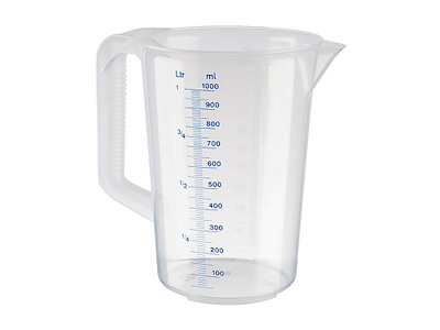 Målekande 1 liter med hank Ø120xH165 mm Polypropylen