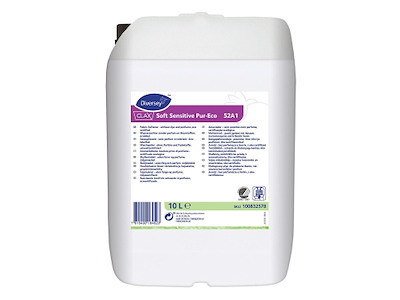 Tøjvask Skyllemiddel Clax Soft Sensitive Pur-Eco 52A1 10ltr Svanemærket u Parf.
