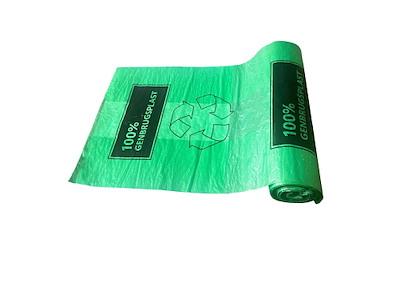 Spandepose Catersource 40ltr B600xL600mm 15my MDPE med Fals Grøn 100% genbrug