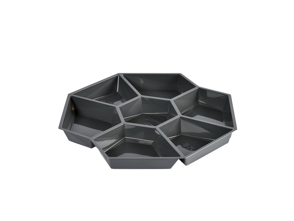 Multiboks Octaview 7-rum 283x283x25 mm indsats rPET grå