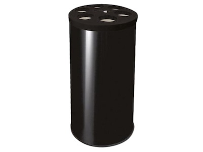 Affaldsbeholder 70ltr sort til opsamling af kopper 6 huller af Ø90mm