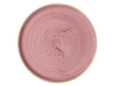 Tallerken Stonecast Ø21 cm Flad med kant Porcelæn Pink