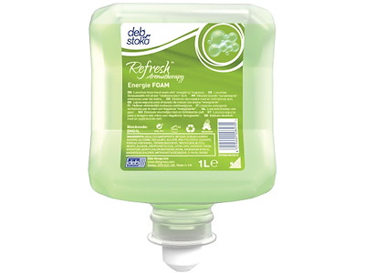 Skumsæbe Refresh Energie FOAM med Farve/Parfume til Dispenser 1 ltr Grøn