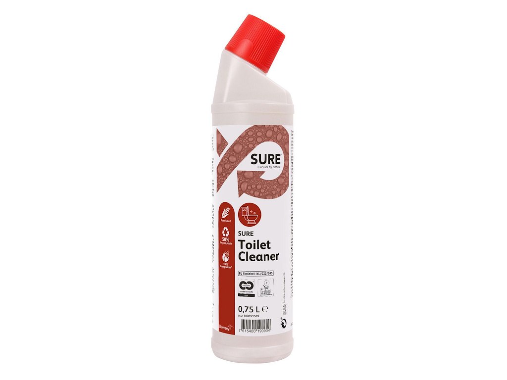 Toiletrens Flydende Sure Toilet Cleaner 750ml Ecolabel u Farve/Parfume Gul Surt