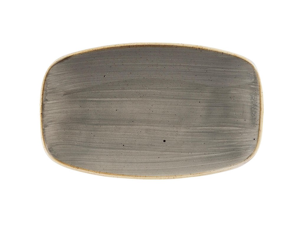 Serveringsfad Stonecast 30x19.9 cm Porcelæn Grå