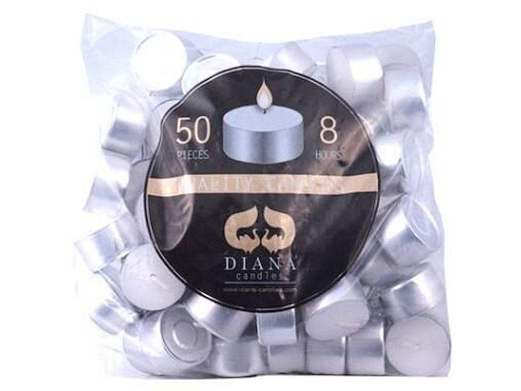 Fyrfadslys Brændetid 8 timer Hvid