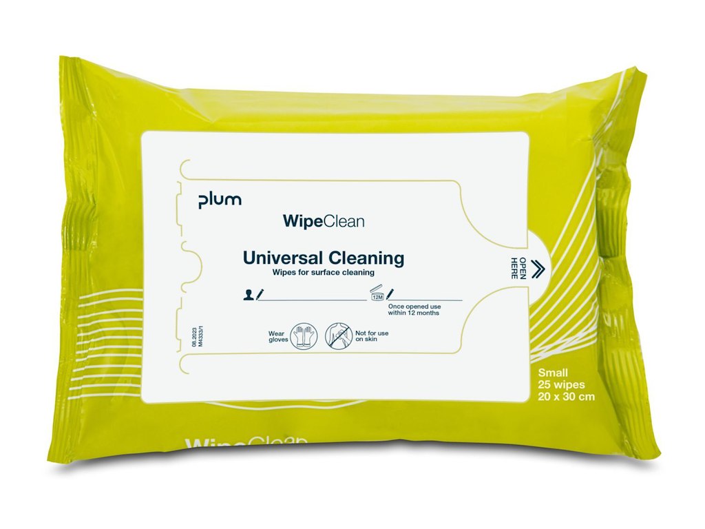 Universalrengøring Serviet PLUM Universal Cleaning wipe Small 30x20 cm Grøn