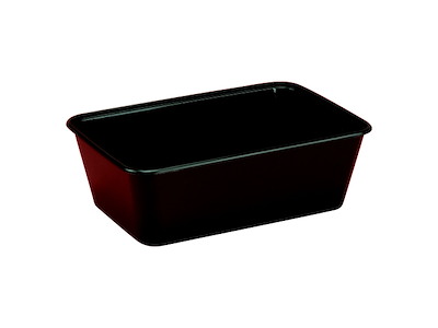 Bakke 750 ml L175 x B120 x H52 mm Nudelbakke til Mikroovn PP Sort
